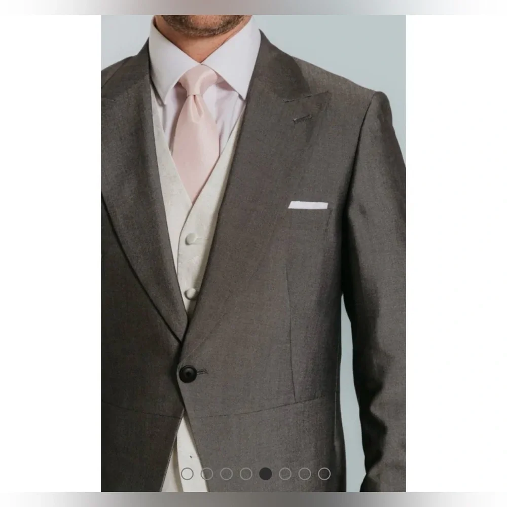 Dobell Men's Silver Grey Tailcoat Formal Blazer Morning Suit Jacket Sz 42R